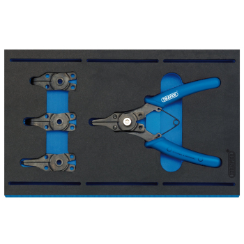 Interchangeable Circlip Plier Set in 1/4 Drawer EVA Insert Tray (5 Piece)