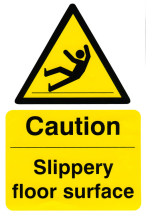 CAUTION SLIPPERY FLOOR SURFACE 200MM X 300MM (PACK 5)