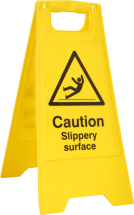 SLIPPERY SURFACE A BOARD YELLOW