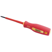 Fully Insulated Soft Grip Cross Slot Screwdriver, No.0 x 75mm (Sold Loose)