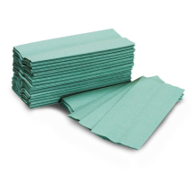 JANGRO C FOLD HAND TOWEL 1PLY GREEN 23 X 31CM (2850)