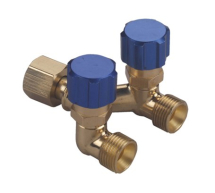 Double Outlet RH Y Piece with Valves