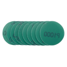 Wet and Dry Sanding Discs with Hook and Loop, 50mm, 1000 Grit (Pack of 10)