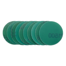 Wet and Dry Sanding Discs with Hook and Loop, 50mm, 1500 Grit (Pack of 10)