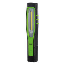 COB/SMD LED Rechargeable Inspection Lamp, 10W, 1,000 Lumens, Green, 1 x USB Cable, 1 x Charger