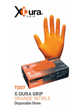 TRAFFI TD07 L ORANGE NITRILE GLOVE BOX TRAFFI TD07 L ORANGE NITRILE GLOVE BOX