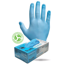 TRAFFI TD01 L BLUE NITRILE GLOVES BOX 100 TRAFFI TD01 L BLUE NITRILE GLOVES BOX 100
