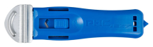 GUARDED SPRING BACK SAFETY CUTTER BLUE