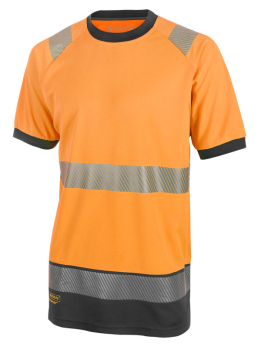 Beeswift Deltic Hi-vis Two-tone Short Sleeve T-shirt Orange / Black XXL Beeswift Deltic Hi-vis Two-tone Short Sleeve T-shirt Orange / Black XXL