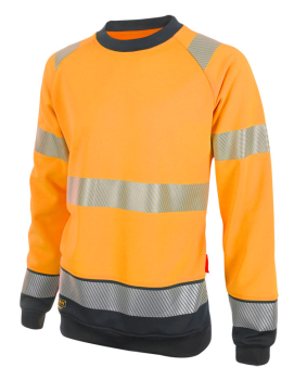 Beeswift Deltic Hi-vis Two-tone Sweatshirt Orange / Black XXL Beeswift Deltic Hi-vis Two-tone Sweatshirt Orange / Black XXL