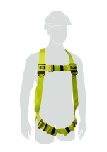 H100 1 POINT UNIVERSAL SIZE HARNESS YELLOW