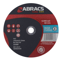Abracs PROFLEX 230mm x 3mm Cutting Disc FLAT METAL Abracs PROFLEX 230mm x 3mm Cutting Disc FLAT METAL