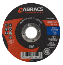 Abracs PHOENIX 115mm x 3mm Cutting Disc FLAT METAL Abracs PHOENIX 115mm x 3mm Cutting Disc FLAT METAL