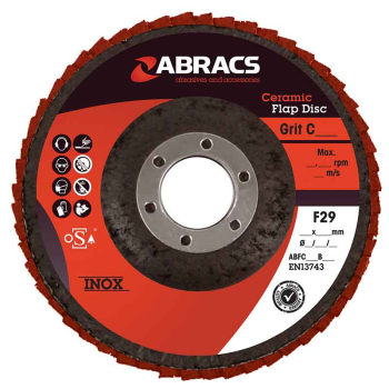 Abracs CERAMIC FLAP DISC 125mm x 80g Abracs CERAMIC FLAP DISC 125mm x 80g