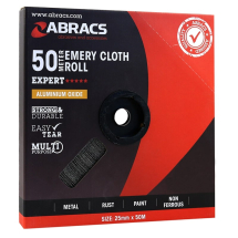 Abracs 25mm x 50M x 120grit EMERY ROLL Abracs 25mm x 50M x 120grit EMERY ROLL
