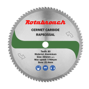 ROTABROACH 355mm Aluminium Cutting CERMET Dry Cut Blade