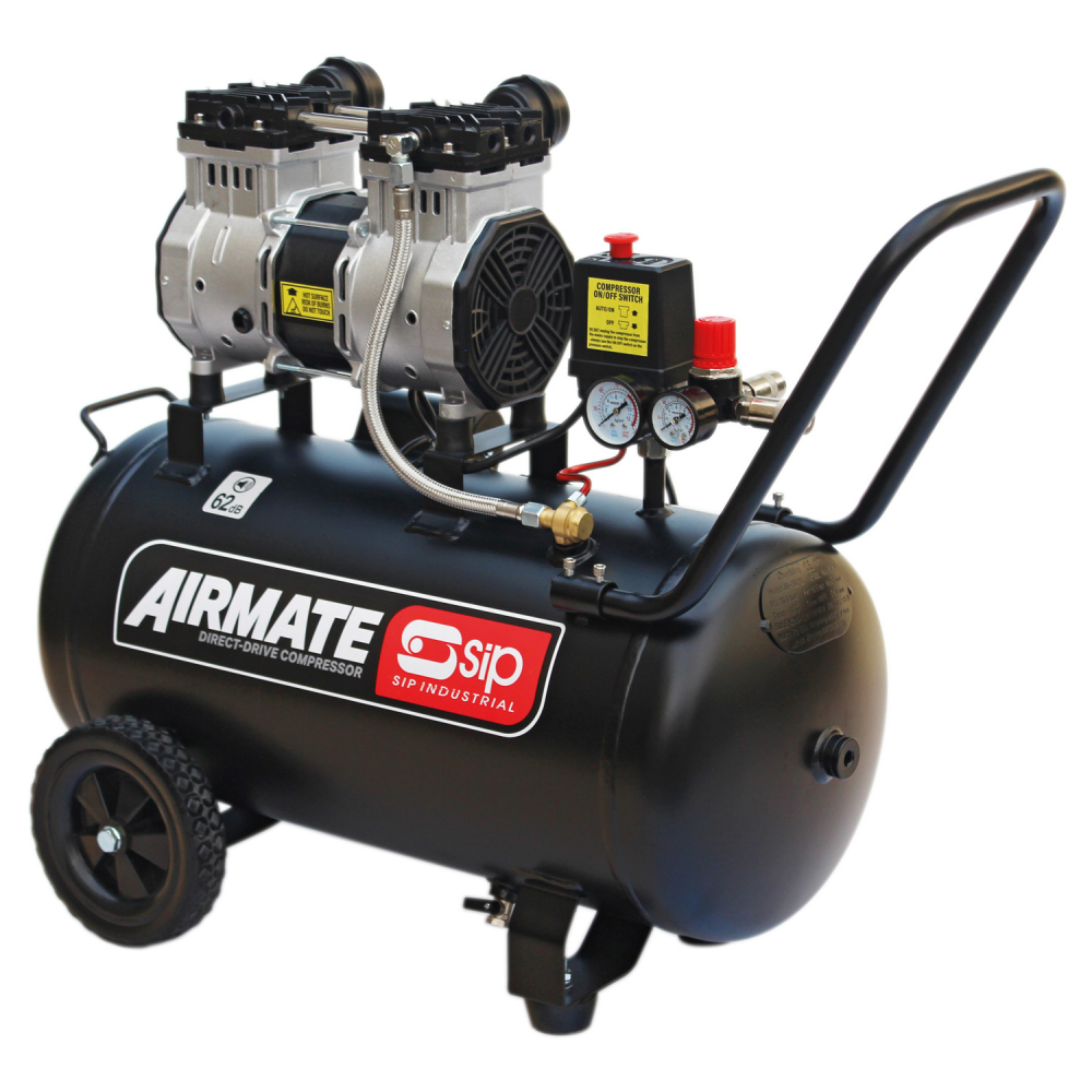 Direct Drive Compressors SIP DD 2hp 50ltr Low Noise Oil-Free Direct ...