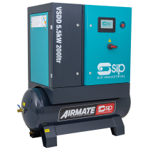 SIP VSDD 5.5kW 8bar 200ltr 400v Rotary Screw Compressor SIP VSDD 5.5kW 8bar 200ltr 400v Rotary Screw Compressor
