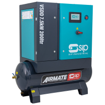 SIP VSDD 7.5kW 10bar 200ltr 400v Rotary Screw Compressor SIP VSDD 7.5kW 10bar 200ltr 400v Rotary Screw Compressor