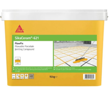Sika SikaCeram 621 Flowfix BUFF Flowable Porcelain Paving Jointing Compound 15kg Sika SikaCeram 621 Flowfix BUFF Flowable Porcelain Paving Jointing Compound 15kg
