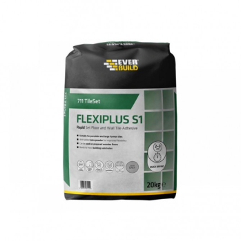 Everbuild Sika 486660 711 Tileset Flexiplus Tile Adhesive Grey 20Kg Everbuild Sika 486660 711 Tileset Flexiplus Tile Adhesive Grey 20Kg