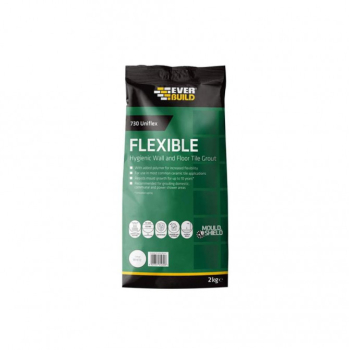 Everbuild Sika 695765 730 Uniflex Hygienic Tile Grout White 2.5Kg Everbuild Sika 695765 730 Uniflex Hygienic Tile Grout White 2.5Kg