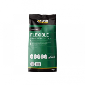 Everbuild Sika 486465 730 Uniflex Hygienic Tile Grout Grey 5Kg Everbuild Sika 486465 730 Uniflex Hygienic Tile Grout Grey 5Kg